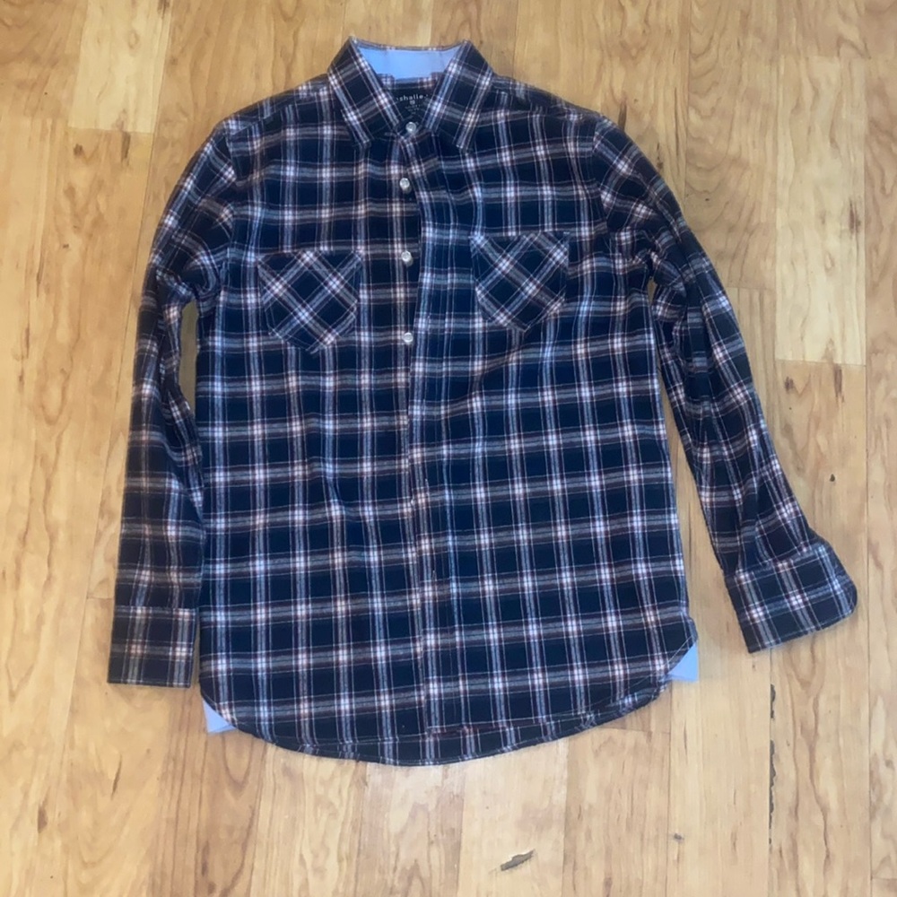 Size small black red and white flannel